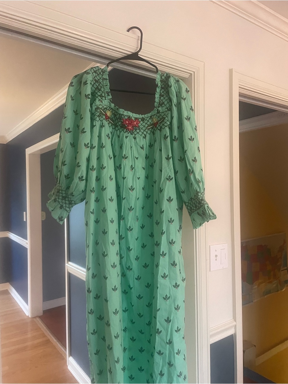 Printfresh Mint Green Embroidered Maxi Dress XL Christmas holiday